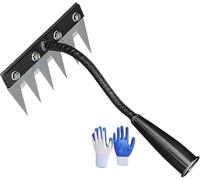 Rastrello Da Diserbo In Ferro 2.0, 5/6/7/8 Denti Rastrello Da Giardino In Acciaio Al Carbonio Rastrelli In Ferro for Impieghi Pesanti Attrezzi Da Giardinaggio(6 Teeth)