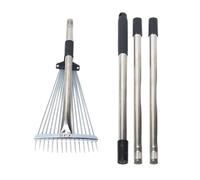 Rastrello da giardinaggio - Rastrello telescopico in metallo,Strumento di diserbo efficace anti-ruggine Accessori da giardino per cortile, siepe e