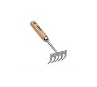 Rastrello Da Giardino 5 Denti VITO VIA5D Ferro Inox Grigio 85x65x260Mm