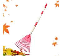 Rastrello da giardino a ventaglio a 14 denti,Rastrello da prato domestico | Scopa con manico ergonomico per giardino campeggio all'aperto Prato