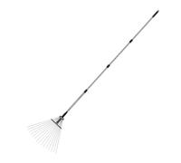 Rastrello da giardino, attrezzo ergonomico in metallo, rastrello telescopico da giardino, per cortile, prato, siepi, giardino e esterni per pianificare, pulire, diserbare e locatore del terreno