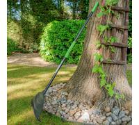 Rastrello da giardino Garden Master® - Rastrello per foglie extra-largo a 23 denti con testa in plastica resistente e manico in acciaio verniciato a polvere.