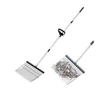 Rastrello Da Giardino Heavy Duty Raccogli Letame Polli Ergonomico