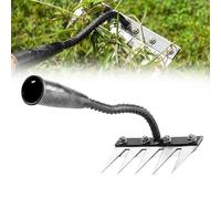 Rastrello da giardino in acciaio al carbonio a 8 denti in metallo per un efficace giardinaggio e diserbo, strumento in ferro resistente per la rimozione del prato e l'aerazione del suolo