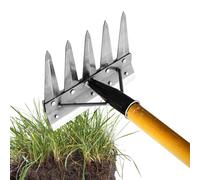Rastrello da giardino - manuale robusto ergonomico - Rastrello metallico da giardino diserbante ed estrattore - per prato esterno, giardino, agricoltura, coltivazione, diserbazione, rimozione ciottoli