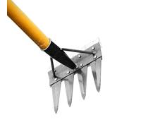 Rastrello da giardino per le erbe, strumento doppio lato per sradicare, rastrello diserbante manuale rimovibile per giardinaggio e preparazione del terreno