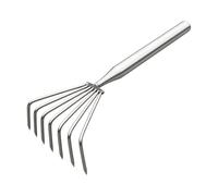 Rastrello da giardino per prato, attrezzi da giardino antiruggine con lungo rastrello da giardino in metallo per diserbatura, scavare, allentare le erbacce, scavare, allentare il terreno, esterni