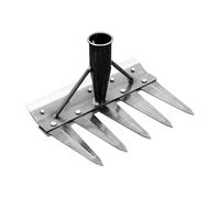 Rastrello da giardino, rastrello in metallo, con denti in acciaio 2/3/4/5/7, con manico in acciaio inox, per allentare il terreno e livellare prato, scopa, rastrello da fieno, per prati e foglie