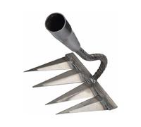 Rastrello da giardino, rastrello per diserbo, rastrello scarificatore da giardino, rastrello in metallo a denti pesanti, rastrello a 4 punte