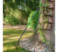 Rastrello da giardino resistente - Testa grande in acciaio al carbonio da 35,5 cm