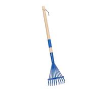 Rastrello da giardino staccabile ergonomico a 9 denti per foglie per prati e