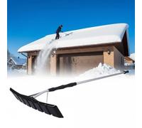 Rastrello Da Neve Alluminio Da 6,3-21 Piedi Con Lama Da 25 Pollici 5 Tubi Di Prolunga Impugnatura Antiscivolo Strumento Di Rimozione Neve Telescopico For Rimuovere Neve Foglie Detriti
