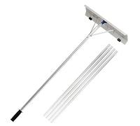 Rastrello da neve, pala da tetto estensibile in acciaio inox con manico antiscivolo per una facile rimozione di neve e detriti, design antigraffio