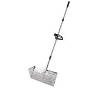 Rastrello da spiaggia in acciaio al carbonio da 141 cm, con denti cavi, impugnatura antiscivolo, rimovibile, rastrello per pulci per sabbia e pulci per giardino e spiaggia, strumento leggero