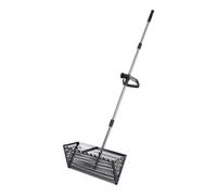 Rastrello da spiaggia in acciaio inox con ampio cestino trapezoidale per setacciare e caccia al tesoro, manico staccabile per una facile conservazione e viaggio