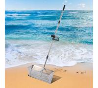 Rastrello Da Spiaggia, Manico Lungo in Acciaio Al Carbonio, Facile Da Pulire,