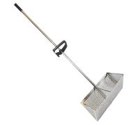 Rastrello delle pulci di sabbia da 51.2 '' rastrello di sabbia esagonale in acciaio inossidabile con denti smussati e pulce staccabile setaccio senza slip per spiaggia per la spiaggia