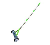 Rastrello Erpici per prato, regolabile in metallo resistente con ruote, strumento di livellamento con ruote per rastrello da giardinaggio, per esterni, giardino, cortile, foglie prato, prato