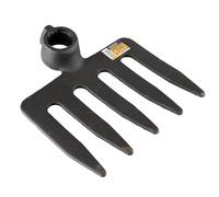 Rastrello forgiato a 5 punte, 200 x 160 mm, ideale per composizioni da giardino e preparazione di pavimenti.
