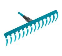 Rastrello Gardena combisystem: Rastrello a 14 denti, accessorio per la raccolta, il diserbo e la lavorazione del terreno, larghezza 36 cm (3178-20)