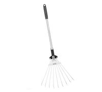 Rastrello Giardino, in Alluminio Legabile Arbusto Pieghevole Regolabile Rastrellino Rastrellino Utensili Giardino Rastrello con Foglia Rastrella (9 denti 55-73,5 cm di lunghezza 11-31 cm di)