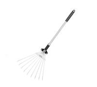 Rastrello Giardino, Rastrello a Foglia con Giardino Rastrellatura in Alluminio in Legabile Arbusto Pieghevole Regolabile Rastrellino Rastrellino Utensili per la Letta Aio (9 denti 55-73,5 cm di