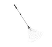 Rastrello Giardino Regolabile Rastrellino Colpiscilo Colosso Rastrellino per Cortile, Materiale in Lega di Alluminio (9 denti 55-73,5 cm di lunghezza 11-31 cm di) (15 denti 81-160 cm di lunghezza