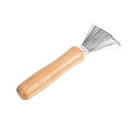 Rastrello in Acciaio Inox per Ikebana e Pulizia dei Fiori | Strumento per Casa e Ufficio, Rimuove Residui di Composizioni, Impugnatura Ergonomica in Legno