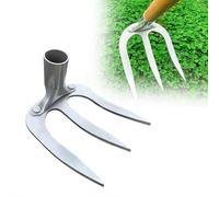 Rastrello in ferro 2.0, strumento per diserbo in acciaio al manganese ispessito resistente con connessione rinforzata, rastrello a mano per giardinaggio, diserbo, allentamento del terreno e bonifica