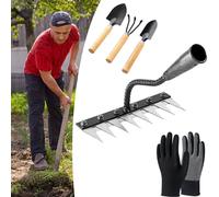 Rastrello in ferro per giardinaggio e diserbo, rastrello in ferro 2.0 | Upgrade Iron Weedings Rakes, Ironrake The Heavy-Duty Irons Weeding, ideale per giardinaggio coltivare allentamento pacciamatura
