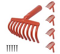 Rastrello in PVC 9 Denti per Raccolta Olive - Set 5 pezzi - Attacco Conico Ø 22 mm - Pettine 13,5 cm - Applicabile anche su Pertiche