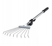 Rastrello KADAX in metallo, regolabile, 9 denti, 32 x 65 cm