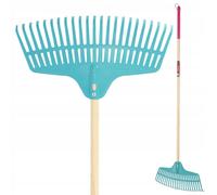 Rastrello KADAX, rastrello con manico lungo in legno, 45 cm