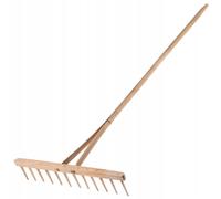Rastrello KADAX, rastrello da fieno con manico lungo in legno, rastrello...