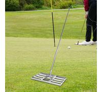 Rastrello livellatore per prato da tirare dietro in acciaio inossidabile per