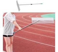 Rastrello livellatore per sabbia, larghezza 50 cm, con denti a croce, asta avvitabile rimovibile, ideale per atletica leggera e manutenzione con salti in lungo e salto con pali