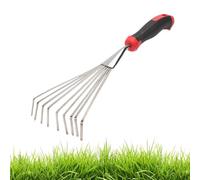 Rastrello Manuale - Attrezzo da Giardino in Acciaio Inossidabile | Attrezzo Manuale in Metallo per Lavorazione Terreno Giardino e