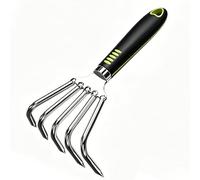Rastrello Manuale da Giardino 5 Denti, Mini Attrezzo 20,5cm per Foglie | Mini rastrello manuale a 5/7 denti 20,5 cm,compatto e leggero, ideale per pulire aiuole, rimuovere erbacce e foglie in vaso.