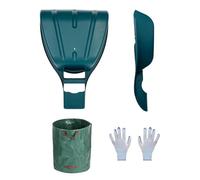 Rastrello manuale per foglie, robusta impugnatura ergonomica, materiale PP, paletta leggera e resistente per detriti di rifiuti, pulizia del cortile e raccolta ' , 50 x 34 cm