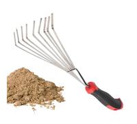 Rastrello Manuale - Strumento Da Giardino In Acciaio Inossidabile,Strumento Di Giardinaggio Manuale In Metallo Breve Per La Lavorazione Del Terreno, Diserbo E Piantagione Di E