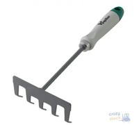 RASTRELLO PAPILLON 5 DENTI IN ACCIAIO VERNICIATO MANICO PLASTICA