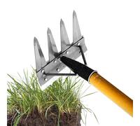 Rastrello per ,Attrezzi da giardino multiuso | Rastrello metallico da giardino diserbante ed estrattore | Rimozione di ciottoli all'aperto, preparazione del terreno per giardinaggio e