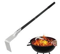 Rastrello per carbone - Raschietto per cenere per barbecue - per cenere con manico lungo per griglia e braciere - Raschietto per carichi pesanti | per fornelli, barbecue, forno per pizza, rast