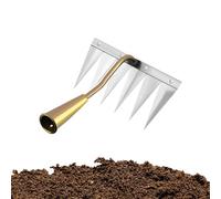 Rastrello per diserbare il giardino - Strumento estrattore alle erbacce | Strumento antiruggine per allentare terra ed erbacce, diserbatore multiuso a mano per orto
