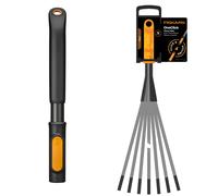 Rastrello per fiori FISKARS ONECLICK con testa stretta e manico corto da 29 cm