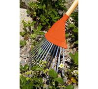 Rastrello per fogliame in plastica, denti in acciaio zincato Stocker