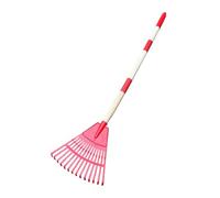 Rastrello per foglie a 14 denti a forma di ventaglio,Rastrello per prato con manico lungo | Scopa portatile per prato, terrazzo, paesaggio, , giardino, campeggio all'aperto