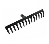 Rastrello per foglie da prato, Rastrello agricolo in acciaio for impieghi gravosi, rastrello for fieno a 14 denti, rastrello for foglie, prato, erba, giardino