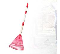 Rastrello per foglie in acciaio a 14 denti, robusto, per bambini, arbusti e