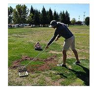 Rastrello per livellare il prato, strumento da giardino in acciaio inox per livellare suolo e superfici sporche, ideale per giardini, cortili e campi da golf